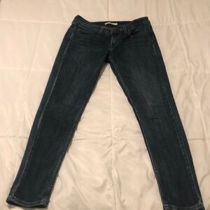 Levi Strauss 535 dark blue super skinny denim jeans with multiple pockets